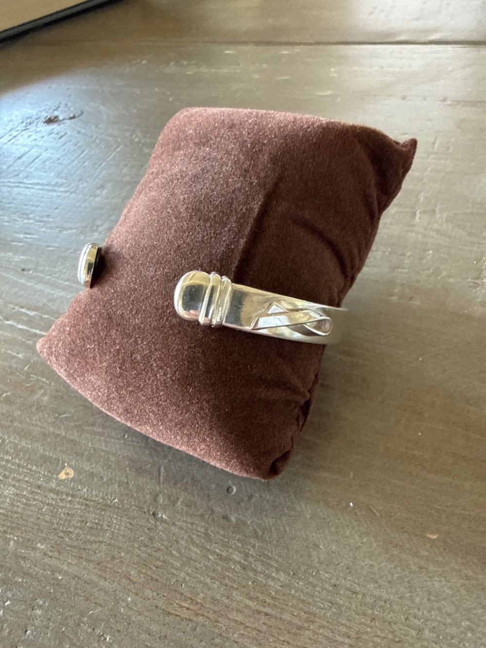 Until There Is A Cure Sterling Silver Ribbon Accent Cuff Bracelet